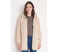 Fellimitatmantel CECIL, Damen, Gr. XXL (46), teddy vanilleweiß, Stoff, Obermaterial: 100% Polyester; Futter: 100% Polyester; Kapuze: 100% Polyester, unifarben, comfort fit normal, ohne Ausschnitt, Bün