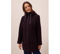 Fellimitatmantel CECIL, Damen, Gr. XXL46, schwarz plum, Stoff, Obermaterial: 100% Polyester; Futter: 100% Polyester; Füllung: 100% Polyester, unifarben, normal kniefrei, ohne Ausschnitt, abgesteppt, M