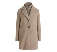 Fellimitatmantel GIL BRET, Damen, Gr. 40, beige (taupe grau), Fleece, Obermaterial: 60% Wolle, 22% Polyamid, 13% Polyester, 5% diverse Faserarten, unifarben, normal ca. Mitte Oberschenkel, Rundhals, a