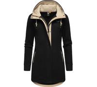 Fellimitatmantel RAGWEAR "Letti Teddy-Fleece" Gr. XXXL (46), schwarz Damen Mäntel (82200425-XXXL) schwarz
