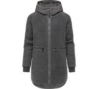 Fellimitatmantel RAGWEAR "Longeddy", Damen, Gr. L (40), grau (stein), Obermaterial 1: 100% Polyester. Obermaterial 2: 70% Polyester, 30% Nylon. Innenfutter: 100% Polyester. Wattierung: 100% Polyester,