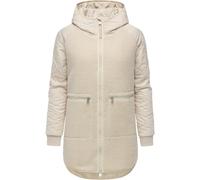 Fellimitatmantel RAGWEAR "Longeddy", Damen, Gr. M (38), beige, Obermaterial 1: 100% Polyester, Obermaterial 2: 70% Polyester, 30% Nylon, Innenfutter: 100% Polyester, Wattierung: 100% Polyester, figuru