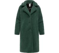 Fellimitatmantel RAGWEAR "Tedyco YOUMODO", Damen, Gr. L (40), tannengrün, Plüsch, Obermaterial: 100% Polyester; Innenfutter: 100% Polyester, oversize ca. Mitte Knie, asymmetrischer Ausschnitt, Ärmel o