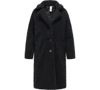 Fellimitatmantel RAGWEAR "Tedyco YOUMODO", Damen, Gr. XL (42), schwarz, Plüsch, Obermaterial: 100% Polyester, Innenfutter: 100% Polyester, oversize ca. Mitte Knie, asymmetrischer Ausschnitt, Ärmel ohn