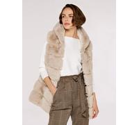 Apricot Weste aus Kunstfell mit Steppnähten in Offwhite, Größe L