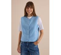 Fellimitatweste CECIL, Damen, Gr. L (42), blau (easy blau), Westen, mit dekorativer Knopfleiste (21254715-L) easy blau