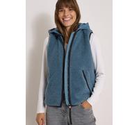 Fellimitatweste CECIL, Damen, Gr. L (42), mountain air blau, Stoff;Plüsch, Obermaterial: 100% Polyester. Obermaterial 2: 100% Nylon, unifarben, comfort fit normal, ohne Ausschnitt, Westen, mit abnehmb