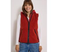 Fellimitatweste CECIL, Damen, Gr. S (38), light russet rot, Stoff;Plüsch, Obermaterial: 100% Polyester. Obermaterial 2: 100% Nylon, unifarben, comfort fit normal, ohne Ausschnitt, Westen, mit abnehmba