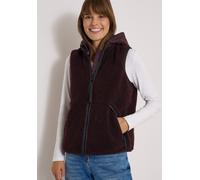 Fellimitatweste CECIL, Damen, Gr. XS (36), berry rot, Stoff;Plüsch, Obermaterial: 100% Polyester. Obermaterial 2: 100% Nylon, unifarben, comfort fit normal, ohne Ausschnitt, Westen, mit abnehmbarer Ka