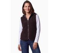 Fellimitatweste CECIL, Damen, Gr. XXL (46), braun (berry rot), Stoff, Außenmaterial: 100% Polyester. Innenmaterial: 65% Polyester, 35% Viskose, unifarben, comfort fit normal, ohne Ausschnitt, Westen,