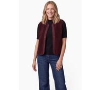 Fellimitatweste CECIL, Damen, Gr. XXL (46), braun (rot wine), Stoff, Obermaterial 1: 100% Polyester. Obermaterial 2: 60% Baumwolle, 40% Nylon, unifarben, comfort fit normal, Rundhals, Westen, mit deko