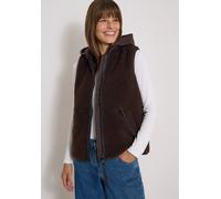 Fellimitatweste CECIL, Damen, Gr. XXL (46), chocolate sauce braun, Stoff;Plüsch, Obermaterial: 100% Polyester. Obermaterial 2: 100% Nylon, unifarben, comfort fit normal, ohne Ausschnitt, Westen, mit a
