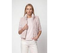 Fellimitatweste MONARI "Weste Basic fake fur", Damen, Gr. 34, hellrosa, Plüsch, Obermaterial: 100% Polyester. Futter: 100% Polyester, unifarben, regular fit taillenbedeckt, hoch geschlossener Ausschni
