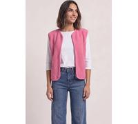 Fellimitatweste STREET ONE, Damen, Gr. 40, pink (warm blush), Stoff, Vorderseite: 100% Polyester. Rückseite: 100% Polyester, unifarben, normal normal, Rundhals, Westen, Topseller (22727148-40) warm bl