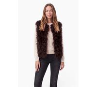 Street One - Fake Fur Weste braun/rot - Gr. - 40