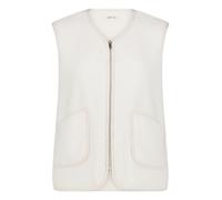 Fellweste CARTOON "Damen mit aufgesetzten Taschen", Damen, Gr. 40, weiß (lucent weiß), Obermaterial: 100% Polyester, figurumspielend normal, V-Ausschnitt, Westen (63161639-40) lucent weiß