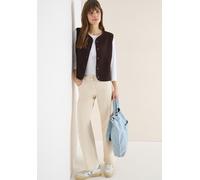 Cecil Fellweste Damen 100% Polyester unifarben comfort-fit Rundhals Gr. XL (44) macchiato braun