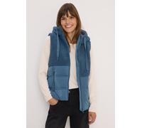 Fellweste CECIL, Damen, Gr. XXL (46), beige (moonstone blau), Stoff, Obermaterial: 100% Polyester; Teddy: 100% Polyester; Futter: 100% Polyester, unifarben, normal normal, ohne Ausschnitt, Westen, mit