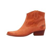 Felmini - Damen Schuhe - Verlieben WEST B504 - Cowboy Stiefeletten - Echtes Leder - Orange - 40 EU Size