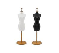 Female Mannequin Torso, 2 Pcs Dress Form Manikin Body with Base Stand for Sewing Dressmakers Dress Jewelry Display, Black&white, (mixed Style) J