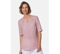 Feminine Bluse mit aufregender Ausschnittlösung rosa 42