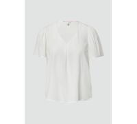 Feminine Kurzarmbluse aus Viskose 32 creme 2163525.0200.32