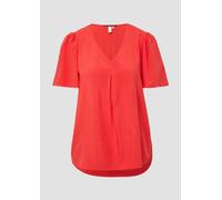QS Feminine Kurzarmbluse aus Viskose rot 38