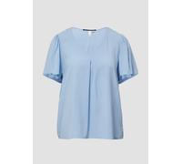 Feminine Kurzarmbluse aus Viskose 40 blau 2163525.5072.40