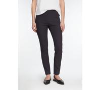 Feminine Leggings aus Baumwoll-Viskose-Mix mit schmeichelnden Nähten hinten und Schlitzdetail blau 42