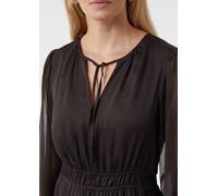 Feminines langes Kleid aus strukturiertem Chiffon braun 46