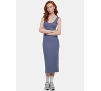 Urban Classics Damen Kleid Ladies Rib Top Dress, langes geripptes Kleid für Frauen, ärmellos, vintageblue, 5XL