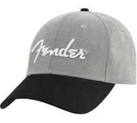 Fender Hipster Dad Kappe, Grau und Schwarz, Spaghetti Logo, Verstellbar, Geschenk für Gitarrenfans, Einheitsgröße