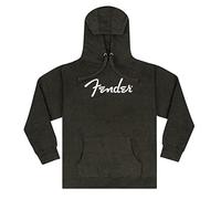 Fender Spaghetti Logo Hoodie, Grau Meliert, L, Weiche Baumwollmischung, Geschenk für Gitarrenfans