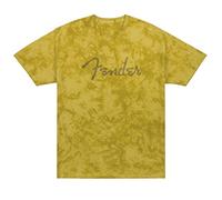 Fender Spaghetti Logo Tie-Dye T-Shirt Mustard XL