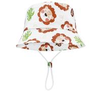 FenFang Sonnenhut Baby Kinder, Fischerhut Kind Jungen Mädchen, Sonnenmütze mit Kinnriemen, Eimerhut Strandhut Kappe Mütze Frühling Sommer (as3, Age, 2_Years, 4_Years, Brauner Löwe)