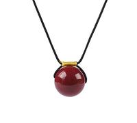 Feng Shui-Anhänger, natürlicher violetter Zinnober-Kristall, Zinnober-Perlen, Anhänger, Halskette, Feng Shui, Reichtumsamulett gegen das böse Chakra, verstellbarer Anhänger, Glücksgeschenk for Männer