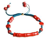 Feng Shui-Armband, Reichtum-Armband for Naturstein, Zinnober-Armband, Amulett for Schutz, Bambus-Charm, Reiki-Kristall-Armband, lockt Wohlstand und Erfolg an
