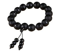 Feng Shui klares Quarz-Armband - Sechs Zeichen Mantra-Perlenarmband für Glück und Wohlstand - Kristall-Chakra-Gebetskette für Männer und Frauen, 14mm, Stein, Kein Edelstein