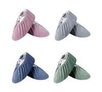 FENGCHUANG 4 Stück Schuhüberzieher, Rutschfeste Sohle Überzieher Schuhe, Flanelltuch Überschuhe, Wiederverwendbar Überziehschuhe für Wohnungen Bibliotheken Staubgeschützte Werkstätten (Größen 37-42)