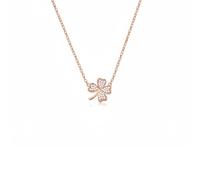 FENNELISA Kette Gold Silber 925 Damen Vierklee Halskette Vergoldet Kleeblatt Ketten Wasserfest Goldene Silberne Kette Freundschaftsarmbänder Glücksbringer Geschenke für Frauen