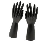 Fenteer 1 Paar Männliche Mannequin Hand für Schmuck Armband Handschuhe, Schwarz