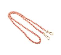 Fenteer Ersatz Taschenkette,Comforty Taschengurt Gold für Taschen,Handtaschenketten, Taschenriemen Flacher, Tasche Schulterriemen,100cm Rosa/Gold