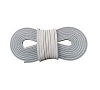 Fenteer Rindsleder Schnürsenkel Braun Schwarz Blau Grau Schuhbänder Leder Schnur Rimen Flachsenkel - Grau, M