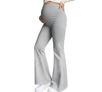 FEOYA Damen Umstandshose Schwangerschaft Weitem Bein Lässig Lose Lounge Hosen Stretchy Mutterschaft Yoga Hosen für Arbeit Sport M