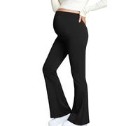 FEOYA Hosen für Schwangere Stretch Weitem Bein Umstandshose Damen Schwangerschaft Lässig Lose Lounge Hosen XL