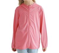 FEOYA Kinder Sonnenschutz Hoodie Shirt UPF 50+ Leichte Jacke mit Kapuze Stretch Sweatjacke Schnelltrocknend Sportjacke Laufjacke für Gym Fahrrad Picknick 110