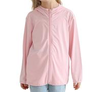 FEOYA Kinder Sonnenschutz Hoodie Shirt UPF 50+ Leichte Jacke mit Kapuze Stretch Sweatjacke Schnelltrocknend Sportjacke Laufjacke für Gym Fahrrad Picknick 110