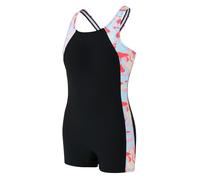 FEOYA Kinder Sportbadeanzug Fitness Uv-Schutz Teenager Badeanzug Wettkampf Sport Kids Badeanzüge Mädchen Einteiliger Mit Shorts Neoprenanzug Schwimmanzug Badebekleidung Schwarz 12 13 Jahre
