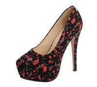 fepfndb Rot, 41, Damen 14 cm Stiletto High Heels Mode Damen Sexy Einzelschuhe Große Größe Offener Zehenbereich Plateau High Heels