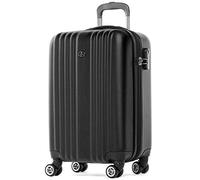 FERGÉ Großer Koffer Hartschale erweiterbar Toulouse Rollkoffer Reise-Koffer 65 cm Hartschalenkoffer Trolley 4 Rollen 100% ABS schwarz